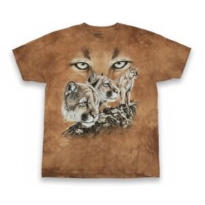 The Mountain Cougar Family T Shirt Mens 2XL Tie Dye Graphic Tee